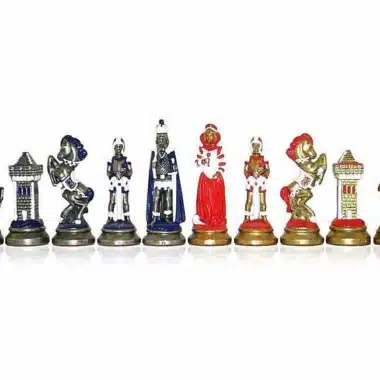 Jeu d'Echecs en Métal Peint à la Main "Mary Stuart"