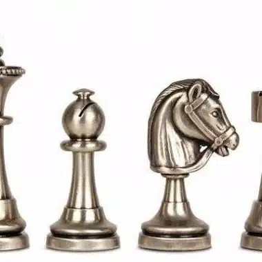 Jeu d'Echecs en Laiton Massif "Staunton"