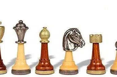 Skakspil Classic II i Massivt Træ og Metal