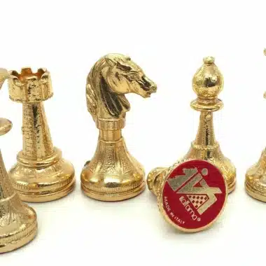 Skakspil i Metal med Guld- og Sølvbelægning Mignon Flower - Billede 2
