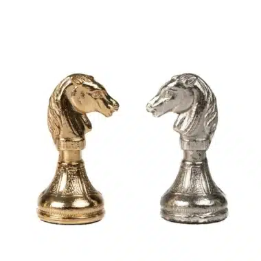 Skakspil i Metal med Guld- og Sølvbelægning Mignon Flower - Billede 8