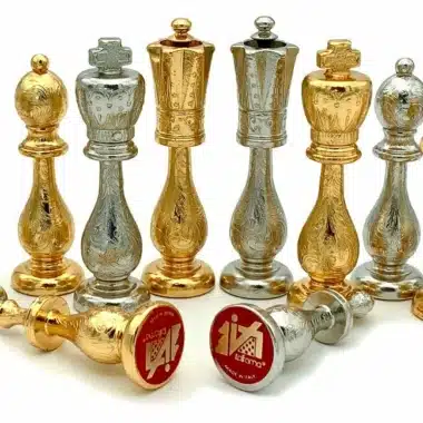 Alternative view of Skakspil i Metal med Guld- og Sølvbelægning, Arabisk Stil