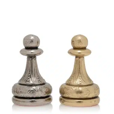 Skakspil i Metal Flowered - Billede 10