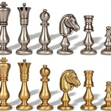 Skakspil "Oriental" i Massivt Messing - Billede 4