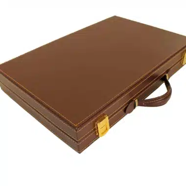 Alternative view of Rejse-Backgammon i Brun Italiensk Similæder, Sammenfoldeligt og Magnetisk