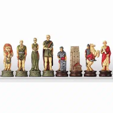 Jeu d'Echecs en Résine "Romains vs Gladiateurs"