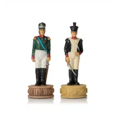Napoleon Felttog i Rusland Skakspil i Resin med Skakbræt i Similæder Sort - Billede 7