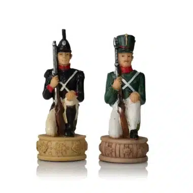 Napoleon Felttog i Rusland Skakspil i Resin med Skakbræt i Similæder Sort - Billede 9