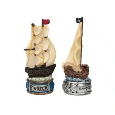 Piratsæt med Skakbræt i Kunstlæder og Skakspil i Resin - Billede 13