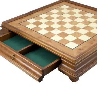 Alternative view of Skakbord på Fod i Lyngtræ og Elm med Opbevaringsskuffe