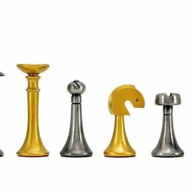 Jeu d'Echecs en Laiton Massif "Contemporain"