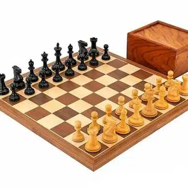 Ensemble Competition Compact complet avec échiquier, pièces et coffret ouvert