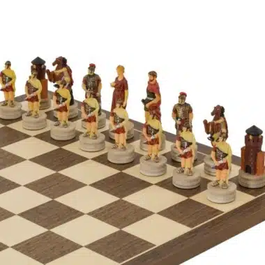 Jeu d'Echecs en Résine "Romains vs Grecs"