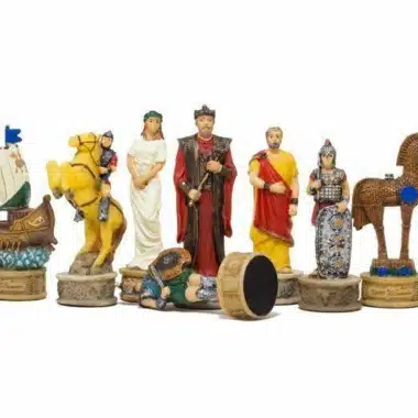 Jeu d'Echecs en Résine "La Guerre de Troie"