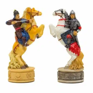 Jeu d'Echecs en Résine "Russes vs Mongoles"
