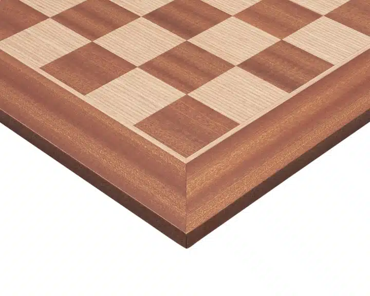 Échiquier en Bois d'Acajou et Bois de Bouleau