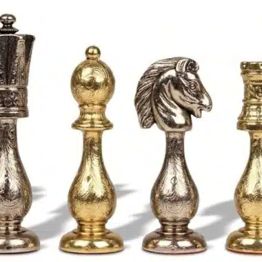 Alternative view of Skakspil Arabesque - Skakbræt - Backgammon og dam i kunstlæder & skakbrikker i metal