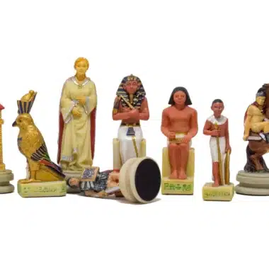 Alternative view of Skakspil Romere mod Egyptere i Resin & Skakbræt i Kunstlæder med Opbevaringsrum
