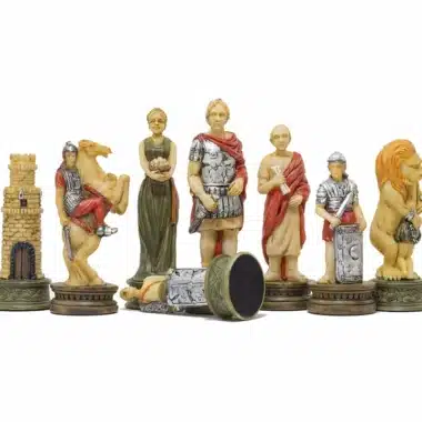 Alternative view of Skakspil Romere mod Gladiatorer i Resin og Skakbræt i Kunstlæder med Opbevaringsrum