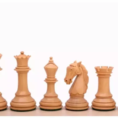 Pièces d'Échecs Colombienne en Bois de Buis et Ébonisé