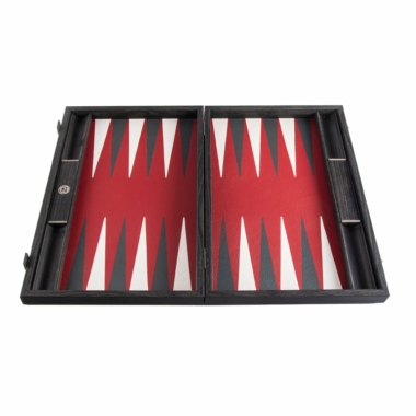 Backgammon i Similiskind Bordeauxrød - Stor Model 48 x 30 cm - Billede 5