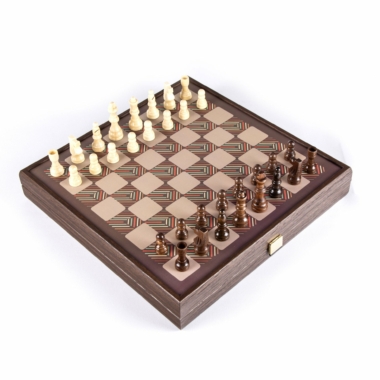 Alternative view of 4-i-1 Vintage Spilsæt i Træ - Skak, Backgammon, Ludo og Stigespil