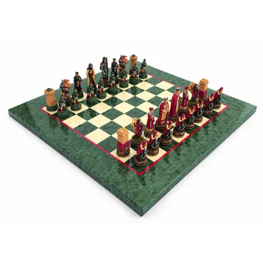 Skakspilsæt Legenden om Camelot 2 og skakbræt i ahorntræ
