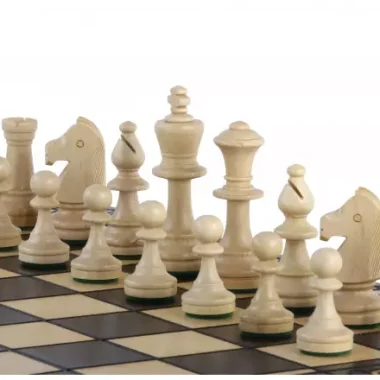 Jeu d’Echecs en Bois Noir – Échiquier Pliant avec Pièces Staunton