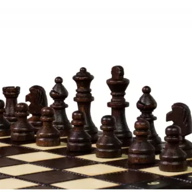 Jeu d’Echecs Magnétiques de Voyage en Bois 27 x 27 cm