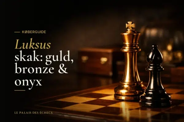 Luksus skak: guld, bronze & onyx
